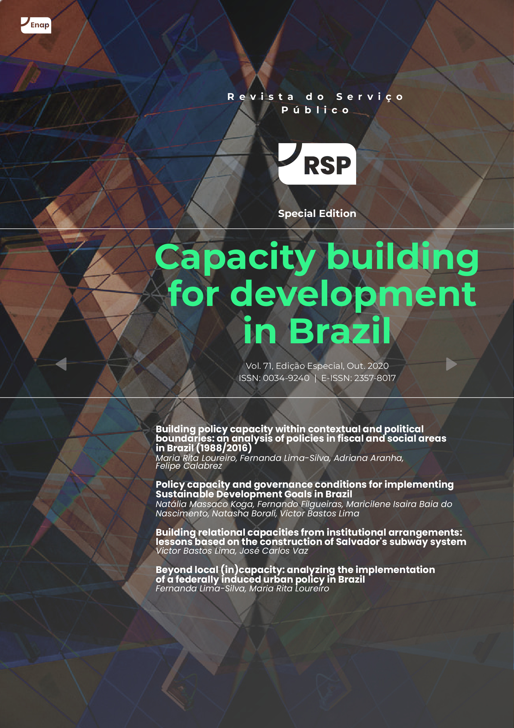 					Visualizar v. 71 (2020): Special Edition: Capacity Building for Development in Brazil
				