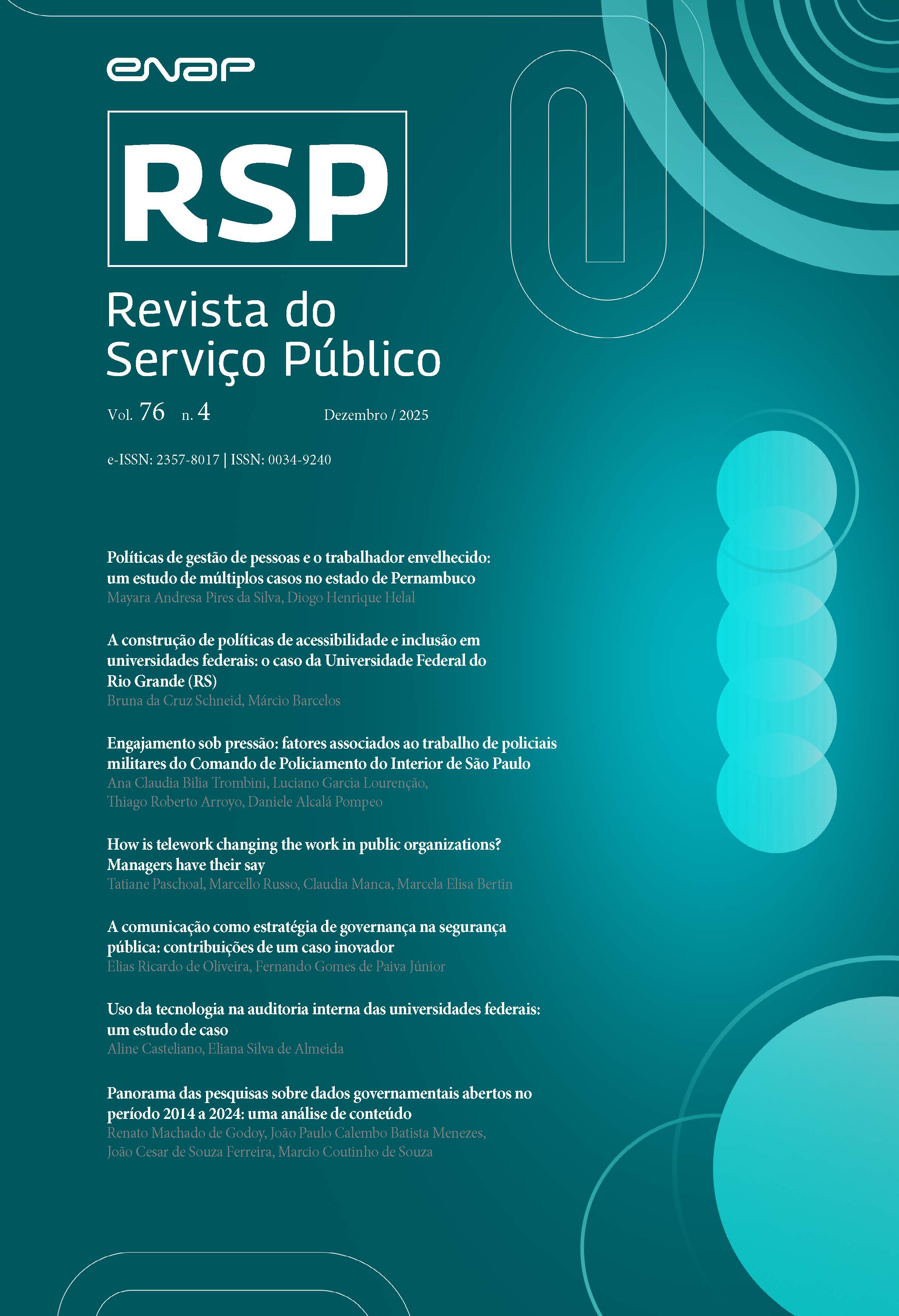 					Visualizar v. 76 n. 4 (2025): Revista do Serviço Público, v.76, n.4, 2025
				