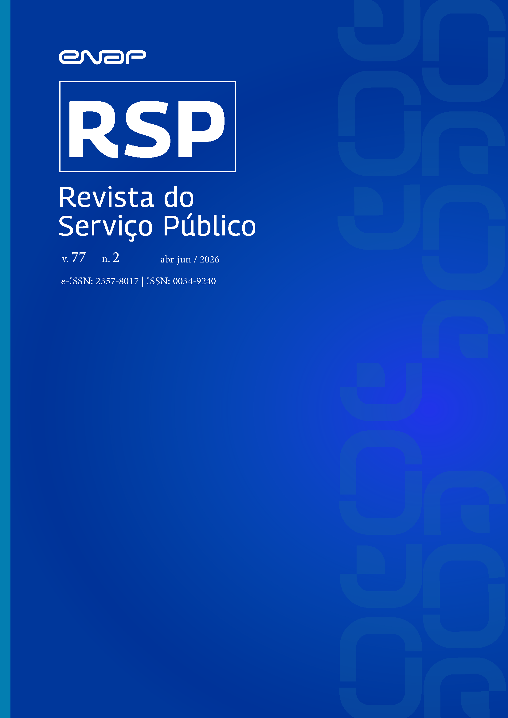 					Visualizar v. 77 n. 2 (2026): Revista do Serviço Público, v.77, n.2, 2026
				